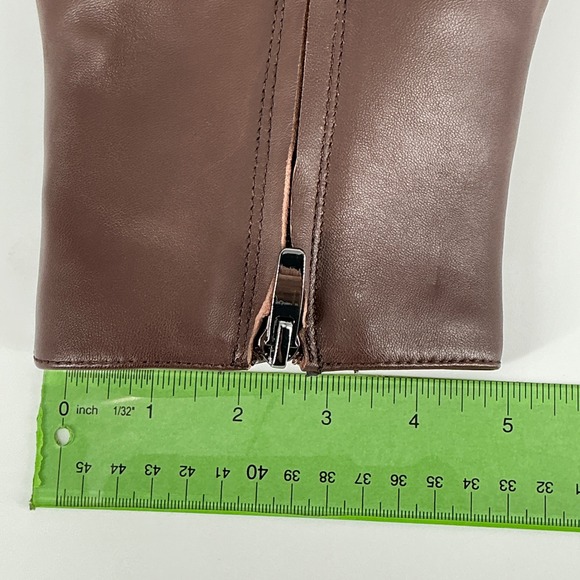 Nine West Size 9.5 Brown Leather Pointed Block Heel Ankle Boots NEW Maribu $149 - Picture 6 of 16